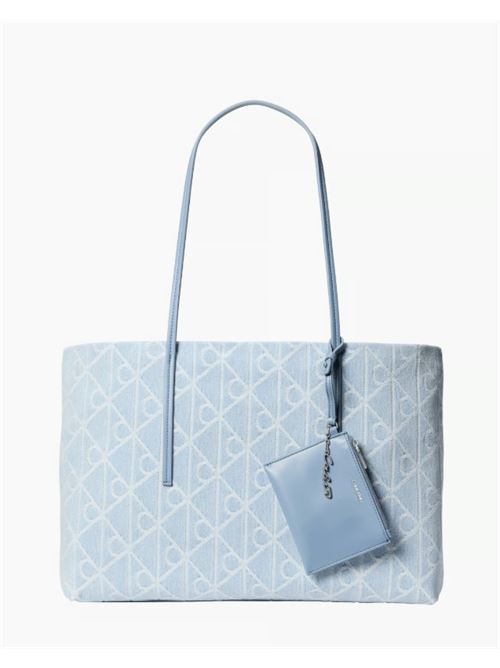 emblem aop denim tote w/pouch CALVIN KLEIN | LV04F3428GYBZ